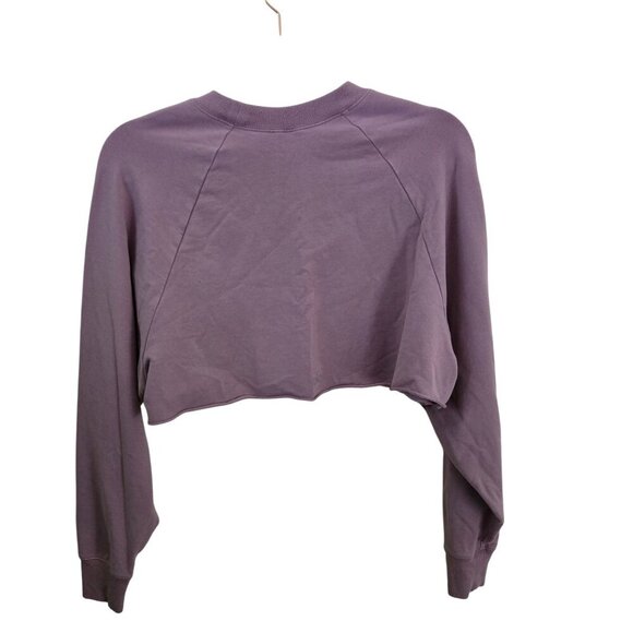 Alo Extreme Crop Crewneck Lavender Pink Sweatshirt Size XS - Picture 3 of 5
